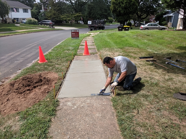 concrete sidewalk repair